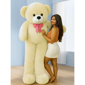 6 Feet Cream Colour Soft Teddy