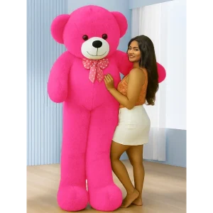 6 Feet Dark Pink Colour Soft Teddy