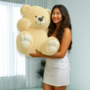3.5 Feet Cream Colour Soft Teddy