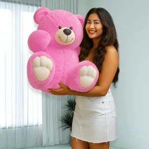 3.5 Feet Light Pink Colour Soft Teddy