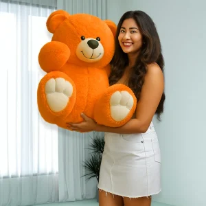 3.5 Feet Orange Colour Soft Teddy