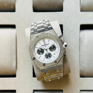 Audemars Piguet Royal Oak White Dial Silver Strap