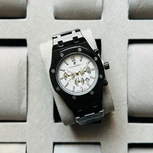 Audemars Piguet Royal Oak White Dial Black Watch