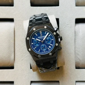 Audemars Piguet Royal Oak Blue Dial Black Watch
