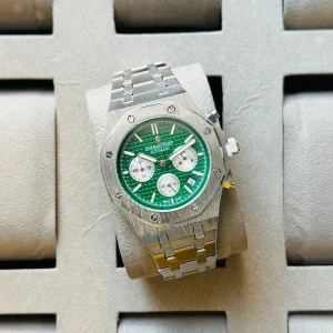 Audemars Piguet Royal Oak Navy Green Dial Silver Strap