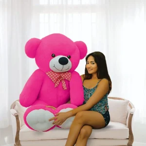 5 Feet Dark Pink Colour Soft Teddy